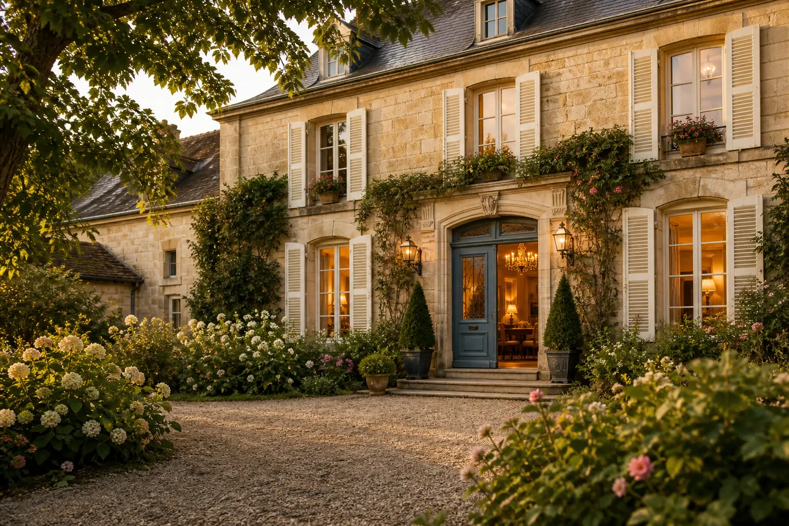 Façade de la demeure Riva Maison, une maison du XIXe siècle à l'élégance discrète