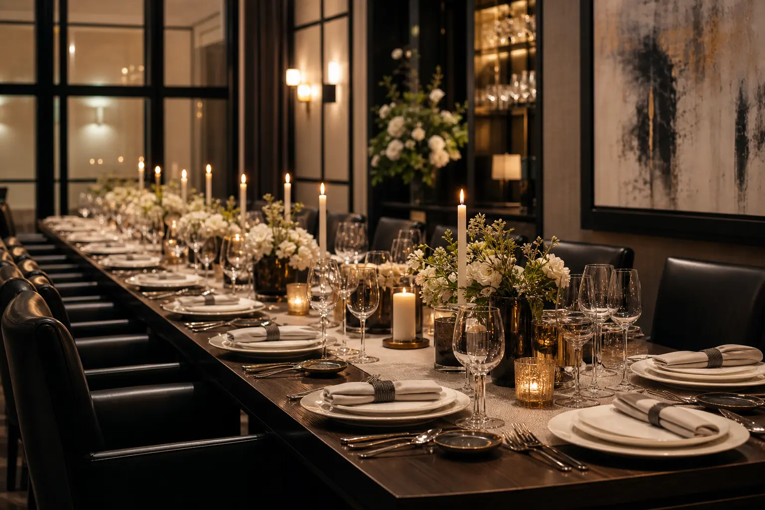 Table de réception privée chez Riva Maison